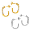 Wholesale Jewelry Geometric 316L Stainless Steel Gold Plated Ushaped Earrings