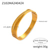 Wholesale Jewelry Geometric 316L Stainless Steel Goldplated British Retro Bracelet