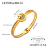 Wholesale Jewelry Geometric 316L Stainless Steel Goldplated British Retro Bracelet