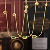 Wholesale Jewelry Geometric Titanium Steel 18K Gold Plated Pendant Clavicle Chain For Women Niche Style