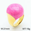 Wholesale Jewelry Geometric Titanium Steel Ring And Bracelet With Enamel Drop Glaze And Electroplating