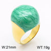 Wholesale Jewelry Geometric Titanium Steel Ring And Bracelet With Enamel Drop Glaze And Electroplating