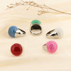 Wholesale Jewelry Geometric Titanium Steel Ring And Bracelet With Enamel Drop Glaze And Electroplating