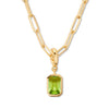 Wholesale Jewelry Geometric Titanium Steel Water Drop Pendant Necklace 18K Gold Plated Snake Bone Chain
