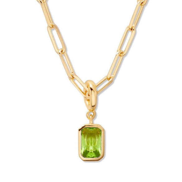 Wholesale Jewelry Geometric Titanium Steel Water Drop Pendant Necklace 18K Gold Plated Snake Bone Chain