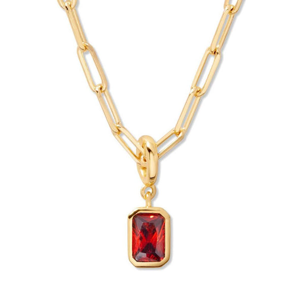 Wholesale Jewelry Geometric Titanium Steel Water Drop Pendant Necklace 18K Gold Plated Snake Bone Chain