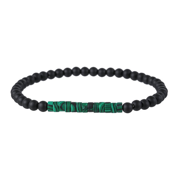 Wholesale Jewelry Geometric Wooden Beads Turquoise Coconut Shell Handmade Unisex Bracelet