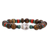 Wholesale Jewelry Geometric Wooden Beads Turquoise Coconut Shell Handmade Unisex Bracelet