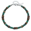 Wholesale Jewelry Geometric Wooden Beads Turquoise Coconut Shell Handmade Unisex Bracelet