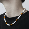 Wholesale Jewelry Geometric Wooden Shell Stainless Steel Handmade O Chain Necklace Unisex Hiphop Style
