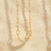 Wholesale Jewelry Geometric Zircon Copper Electroplated Clavicle Necklace For Women Light Luxury Style