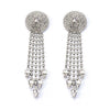 Wholesale Jewelry Glam Queen Tassel Glass Metal Hollow Out Drop Earrings