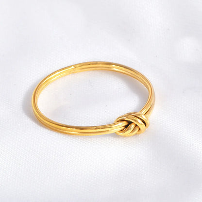 Wholesale Jewelry Glam Shiny Solid Color 304 Stainless Steel 18K Gold Plated Plating Rings