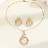 Wholesale Jewelry Glam Simple Style Circle 304 Stainless Steel Jewelry Set