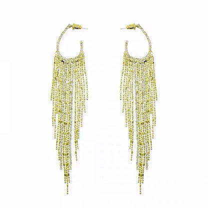 Wholesale Jewelry Glam Tassel Alloy Plating Dangling Earrings