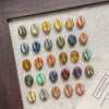 Wholesale Jewelry Glass Glazed Beads Lines Pattern Pearlescent Treatment Bracelet Necklace Mobile Phone Chain Accessories Material
