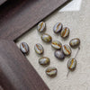 Wholesale Jewelry Glass Glazed Beads Lines Pattern Pearlescent Treatment Bracelet Necklace Mobile Phone Chain Accessories Material