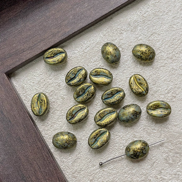 Wholesale Jewelry Glass Glazed Beads Lines Pattern Pearlescent Treatment Bracelet Necklace Mobile Phone Chain Accessories Material