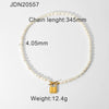 Wholesale Jewelry Gold Lock Stainless Steel Alloy Natural Freshwater Pearl Electroplated Necklace For Women