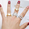 Wholesale Jewelry Goldplated Copper Heart Ushaped Open Ring Geometric Style For Women And Unisex