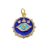 Wholesale Jewelry Goldplated Copper Star Dripping Oil Eye Pendant