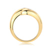 Wholesale Jewelry Goldplated 925 Silver Ring Set With Diamonds Geometric Style