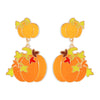 Wholesale Jewelry Gothic Cool Style Pumpkin Alloy Enamel Drop Earrings