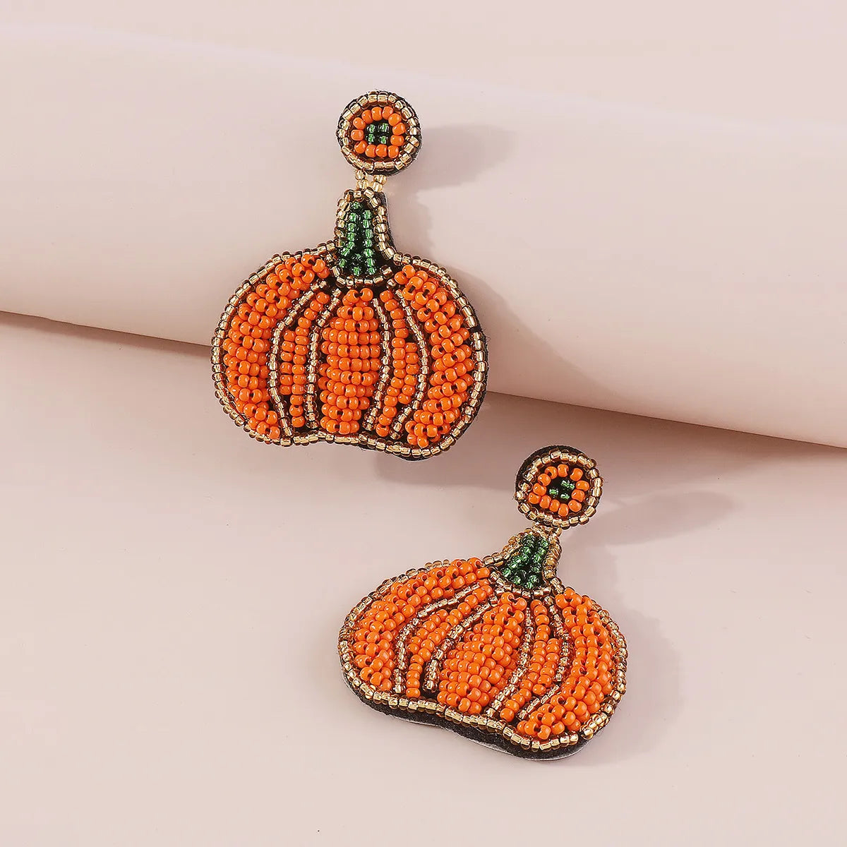 Wholesale Jewelry Gothic Exaggerated Pumpkin Seed Bead Beaded Drop Earrings