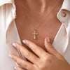 Wholesale Jewelry Gothic Style Cross Copper Microinlay Pendant Ochain Necklace For Women