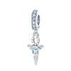 Wholesale Jewelry Guardian Lucky Angel Cross 925 Sterling Silver Dripping Oil Pendant Accessories
