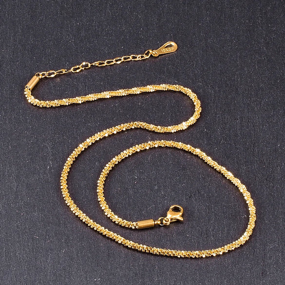 Titanium Steel Gold Plated Basic Geometric Necklace