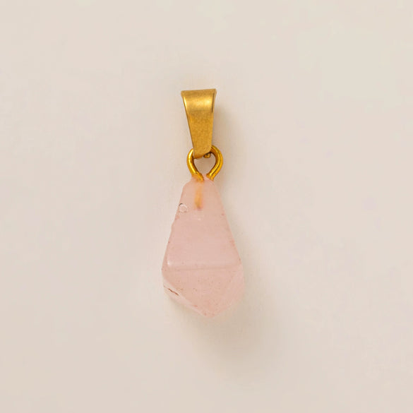 Wholesale Jewelry Handcut Geometric Lapis Gold Powder Stone Pendant Electroplated Stainless Steel Nonfading Necklace For Women