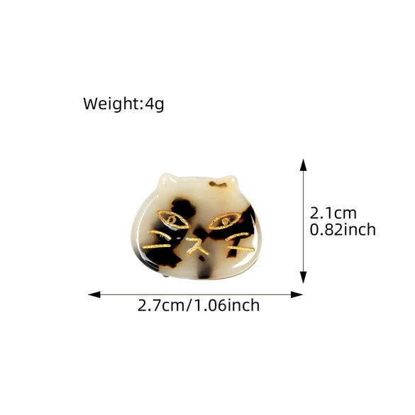 Wholesale Jewelry Handmade Acetic Acid Cat Heart Hairpin For Girls