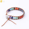 Wholesale Jewelry Handwoven Silver Buckle Natural Crystal Semiprecious Stone Minimalist Unisex Bracelet