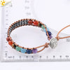 Wholesale Jewelry Handwoven Silver Buckle Natural Crystal Semiprecious Stone Minimalist Unisex Bracelet