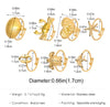 Wholesale Jewelry Hawaiian Beach Tropical Tortoise Starfish Shell 304 Stainless Steel Open Rings