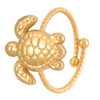 Wholesale Jewelry Hawaiian Beach Tropical Tortoise Starfish Shell 304 Stainless Steel Open Rings