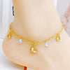 Wholesale Jewelry Hawaiian Vacation Beach Butterfly Shell Stainless Steel Acrylic Pearl Zircon 18K Gold Plated Handmade Plating Anklet