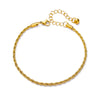 Wholesale Jewelry Hawaiian Vacation Geometric 304 Stainless Steel 18K Gold Plated Anklet