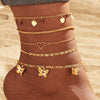 Wholesale Jewelry Hawaiian Vacation Heart Shape Alloy Anklet