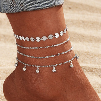 Wholesale Jewelry Hawaiian Vacation Heart Shape Alloy Anklet