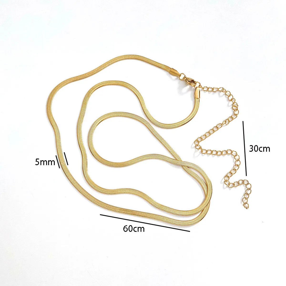 Wholesale Jewelry Hawaiian Vacation Tropical Geometric Solid Color 304 Stainless Steel 18K Gold Plated Waist Chain