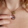 Wholesale Jewelry Heart And Drop Shape Copper Electroplating Pendant Necklace For Women