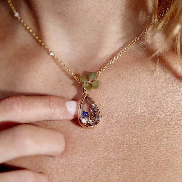 Wholesale Jewelry Heart And Drop Shape Copper Electroplating Pendant Necklace For Women