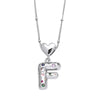 Wholesale Jewelry Heart English Letter Pendant Necklace Copper Inlaid Colorful Zircon Electroplated