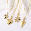 Wholesale Jewelry Heart Shape Copper Gold Plated Pendant O Chain Necklace For Women