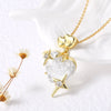 Wholesale Jewelry Heart Shape Copper Pendant Necklace Gold Plated O Chain