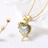 Wholesale Jewelry Heart Shape Copper Pendant Necklace Gold Plated O Chain