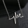 Wholesale Jewelry Heart Shape Titanium Steel Necklace Electroplating Polishing