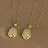 Wholesale Jewelry Heart Shape Zircon Copper And Titanium Steel Openable Photo Album Necklace Plated With Real Gold